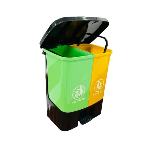 2-compartment trash can