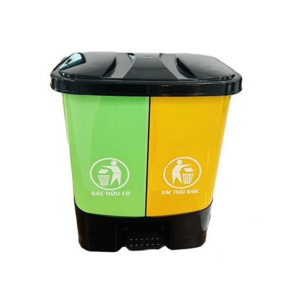 2-compartment trash can